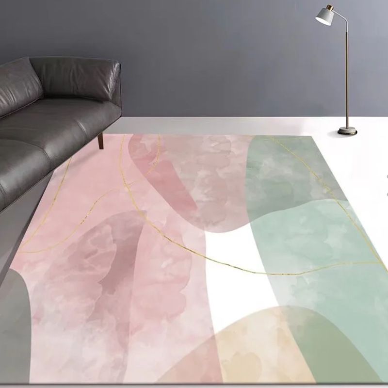 Modern Geometric Carpet Funky Indoor Rug Polyester Stain Resistant Area Rug