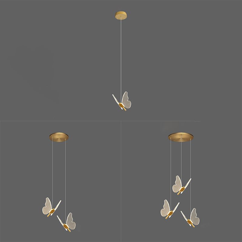 Moderner Stilfeuerleuchten Acryl -Multi -Lichter -Federbeleuchtung