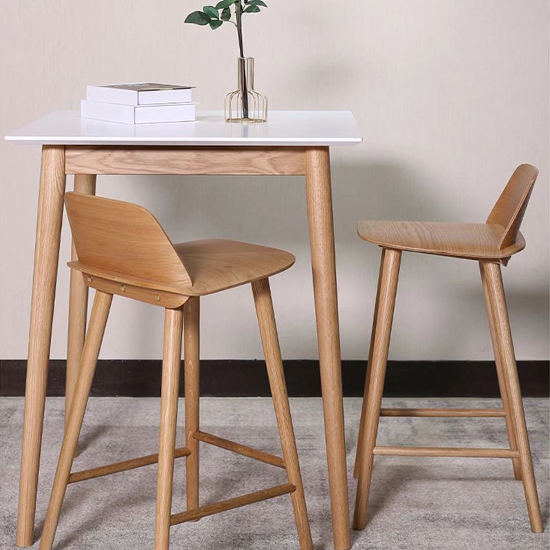 Contemporary Indoor Solid Wood Bar Stool Low Back Armless Stool
