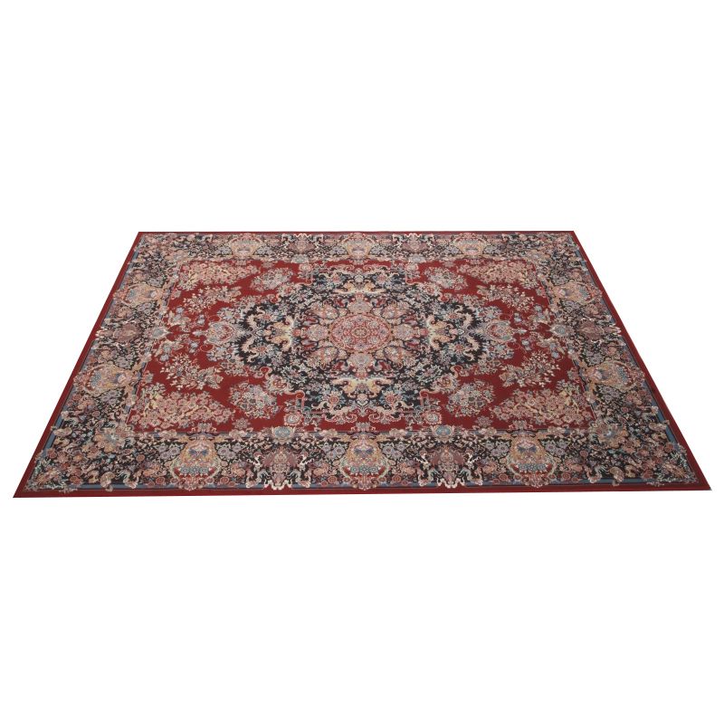 Traditioneller Medaillon -Druckteppich Polyester Innenblatt Teppichfleck -Widerstandsbereich Teppich für Wohnzimmer