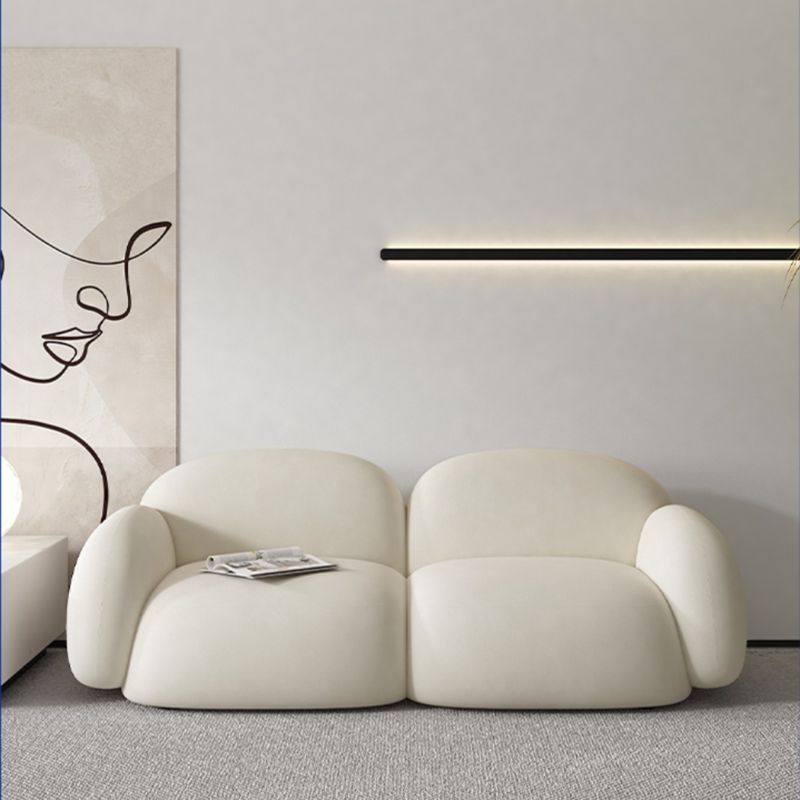 Contemporary Cushions Rolled Arm Living Room Stationary Settee