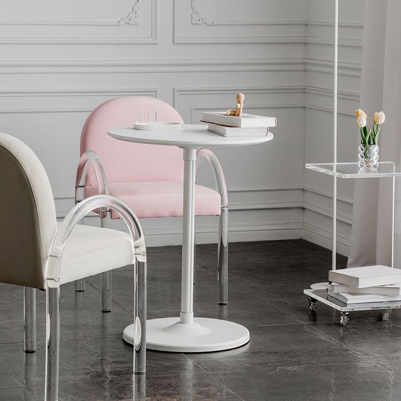 Contemporary Pedestal End Table Round Side End Table for Living Room
