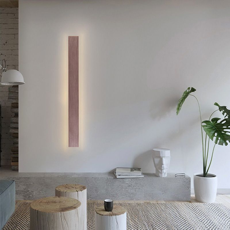 Metal Linear Shape Wall Light Modern Style 1-Light Wall Light Sconce