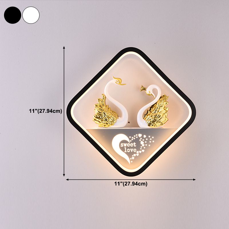 Geometry Shape Wall Light Kids Style Metal 1-Light Wall Mount Light