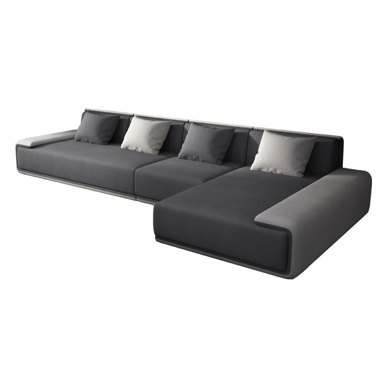 Contemporary L-Shape Sectional Sofa with Pillow Top Arm for Living Room