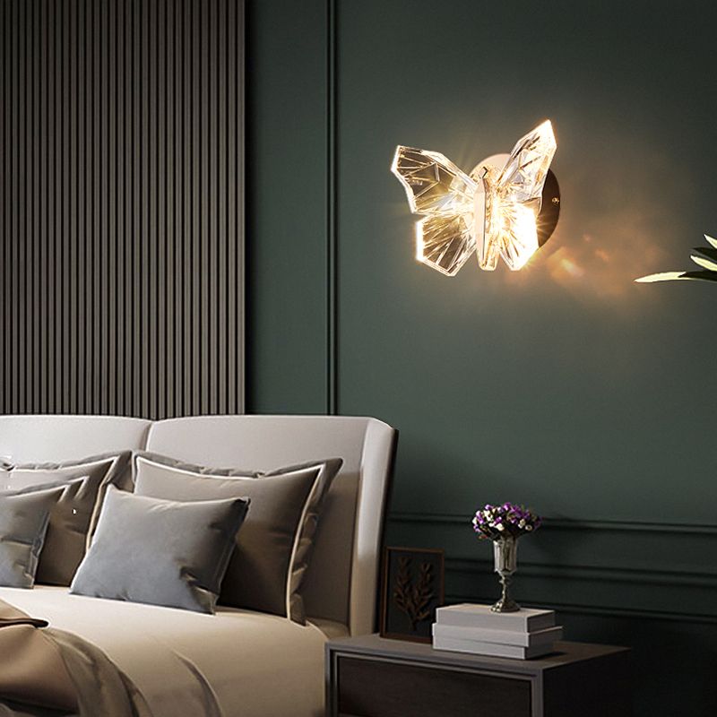 Nordic Style Metal Wall Light Butterfly Shape Wall Lamp for Children's Room