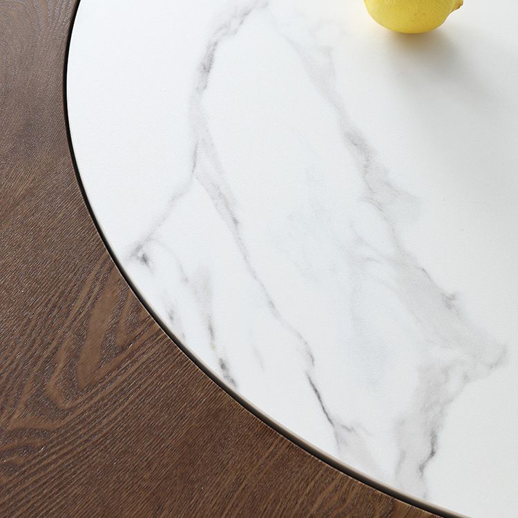 Modern 1/4/5/7 Pieces Dining Set Sintered Stone Dining Table Set with Wood Legs for Home