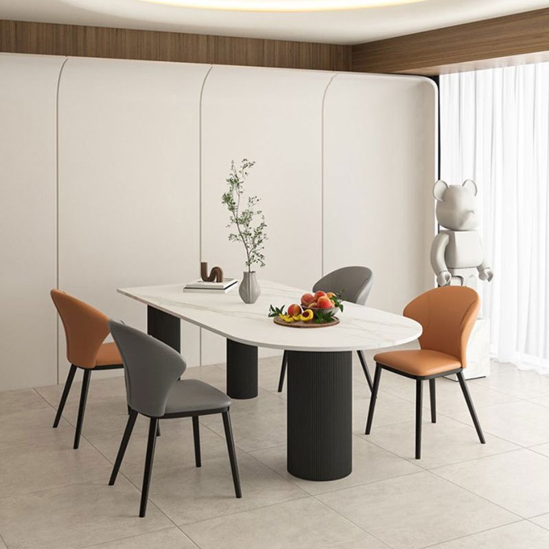 Stone Top Dining Table Contemporary Dining Table with 3 Legs