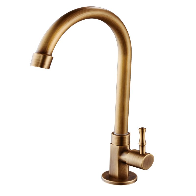 Traditional Kitchen Faucet Brass Gooseneck Gold Standard Kitchen Faucets Single Handle