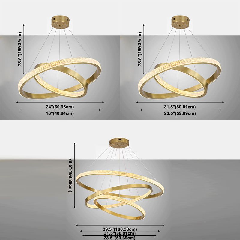 Moderner einfacher charakteristischer Stil LED Hängende Kronleuchter Licht für Wohnzimmer Esszimmertreppe