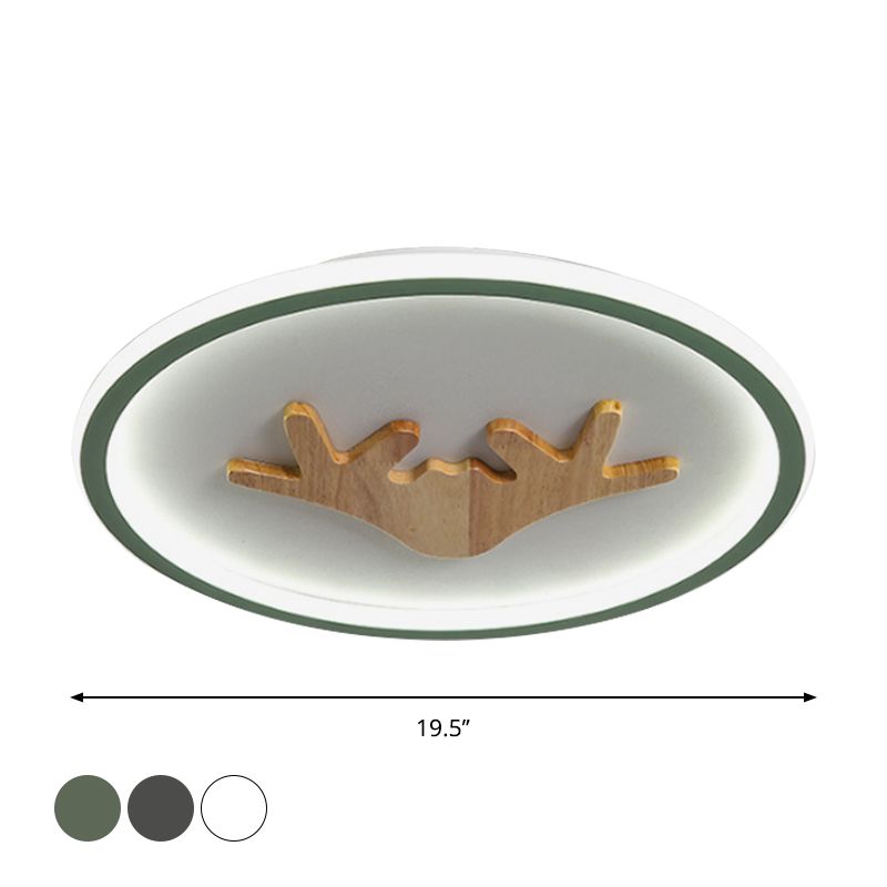 Illuminazione a montaggio a filo cervo acrilico grigio/bianco/verde LED LED LIGHITTO PER BEDAME CAMERA