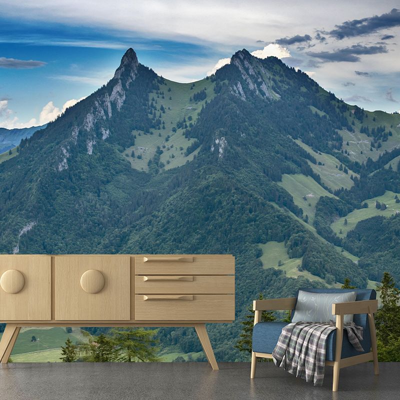 Mountain Forest Landscapes Customized Mural Eco-friendly Wallpaper for Home