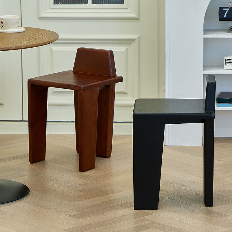 Contemporary Dining Room Solid Wood Parsons Armless Dining Chair