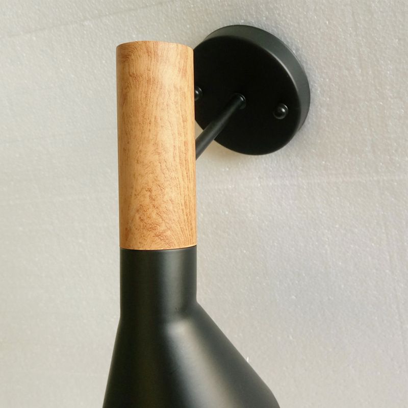 Industrial Style Hourglass Shape Wall Sconce Metal 1 Sconce Light in White/Black