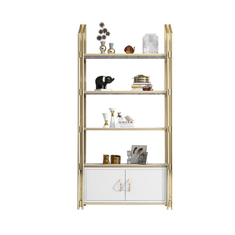 11.81 "W libreria aperta in stile glam in stile per la sala d'origine dello studio Home Office