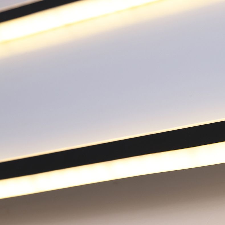 Rectangular Metal LED Flush Mount Light Fixture Modern Style Ceiling Light Fixture
