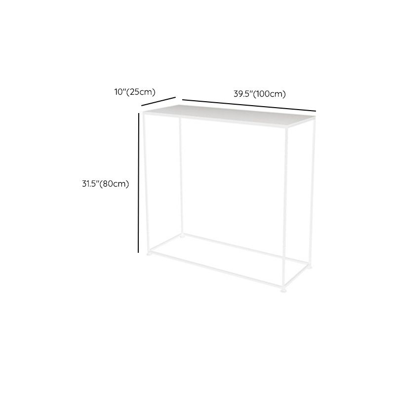 Rectangle Contemporary Console Accent Table Antique Finish Console Sofa Table in Metal