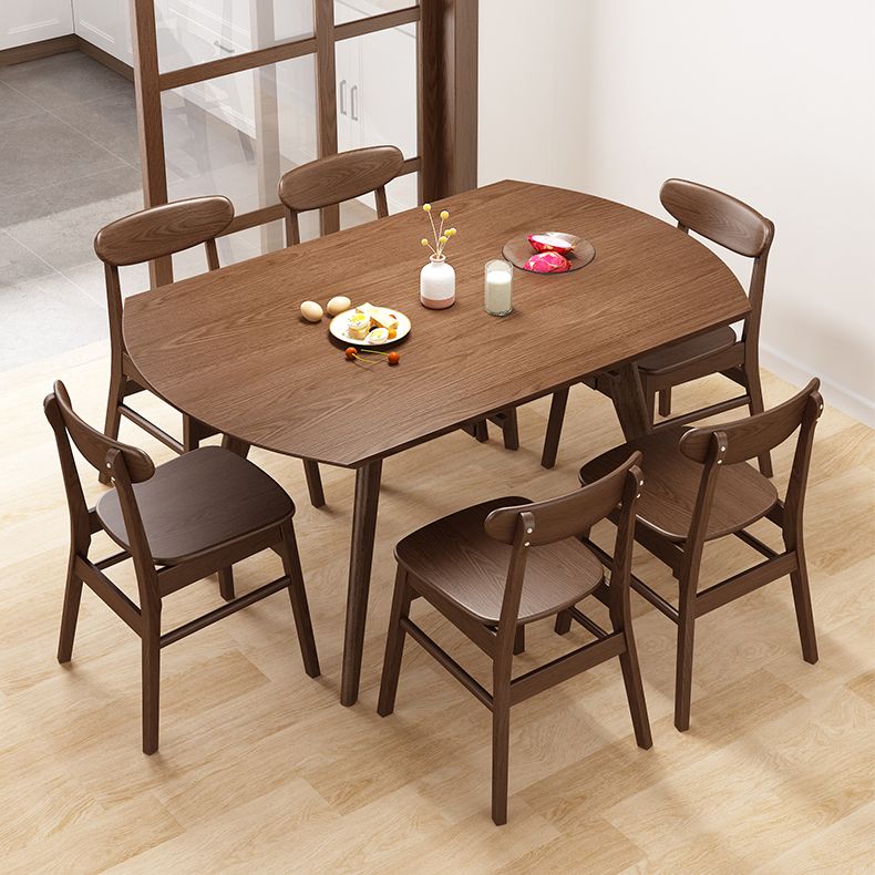 Table à manger ronde extensible pour restaurant Table moderne en bois d'hévéa avec 4 pieds
