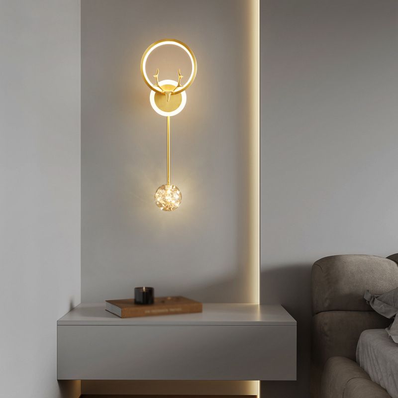 Contemporary Wall Sconce Copper Sconce Light Fixture for Bedroom