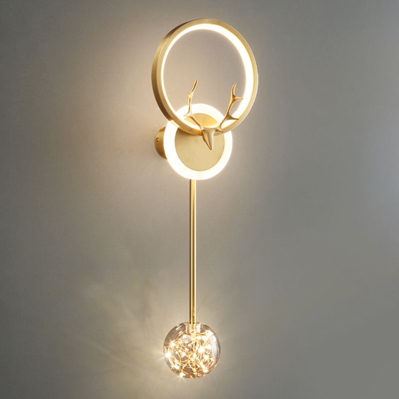 Contemporary Wall Sconce Copper Sconce Light Fixture for Bedroom