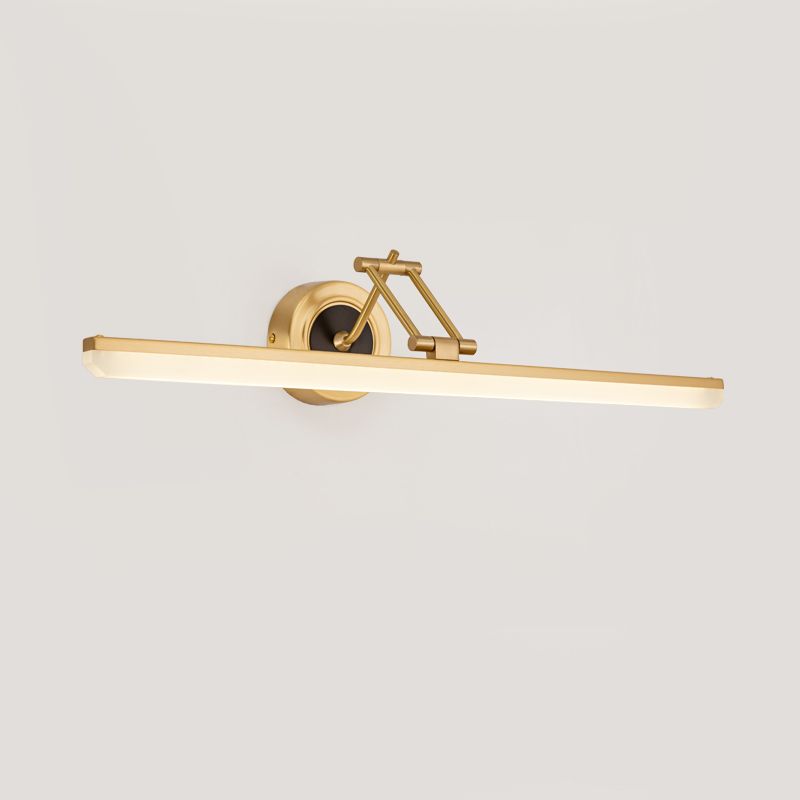 Linear Shape Metal Mirror Wall Light Modern 1-Light Mirror Wall Mounted Light