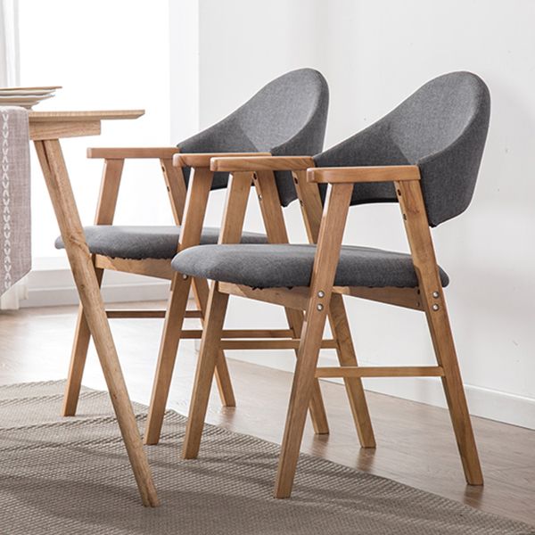 Chaise d'intérieur en bois de style moderne, chaises latérales de salle à manger à dossier ouvert de 20 pouces de large