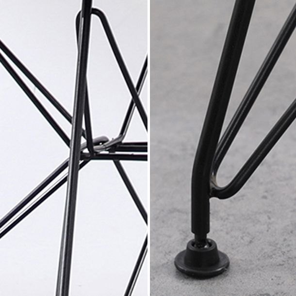 Design industriale in pelle sedia da sala da pranzo senza braccio sedia da pranzo solido