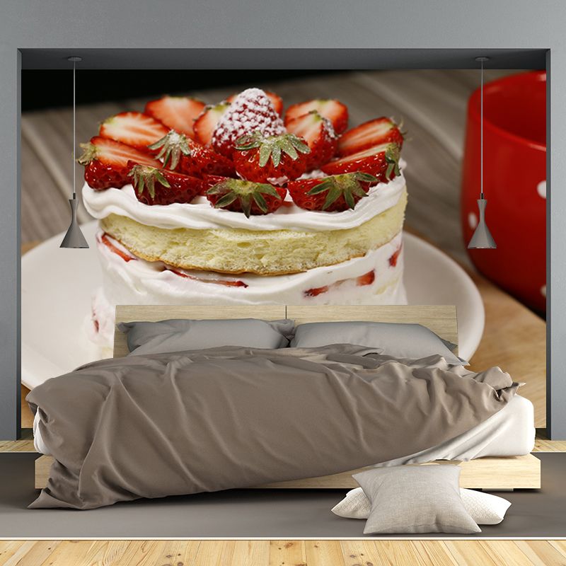 Delicious Dessert Food Mural Wallpaper Decorations for Dessert Shop Kitchen