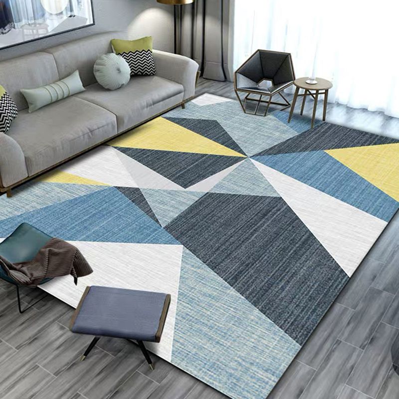 Funky Contemporary Area Rug Creative Graphic Pattern Area Carpet Polyester Stain Resistant Indoor Carpet for Home Decor