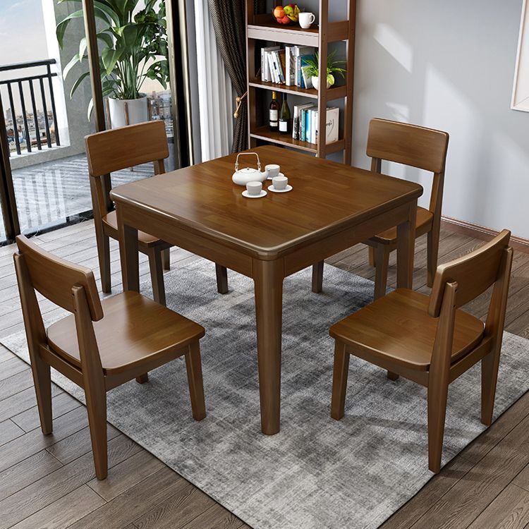 Traditional Style Standard Height Solid Wood Dining Table Rectangle Dining Room Set For Home