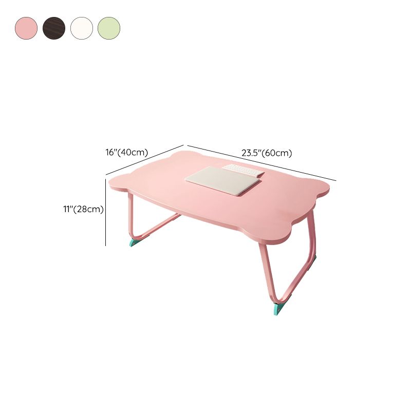 Folding Writing Desk Irregular Shape Task Desks with 2-Legs for Home