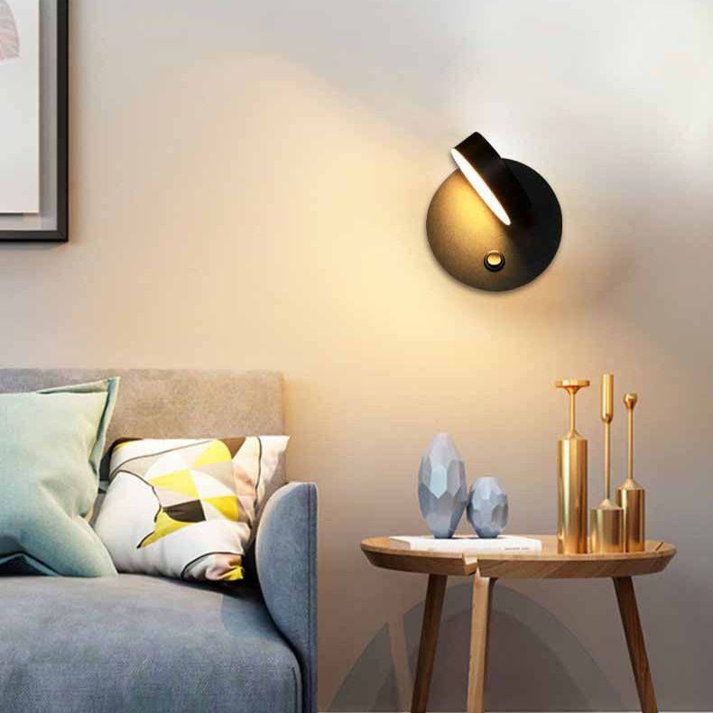 Lampada montata a parete circolare Postmoderna semplicità lampada a monte acrilica per soggiorno