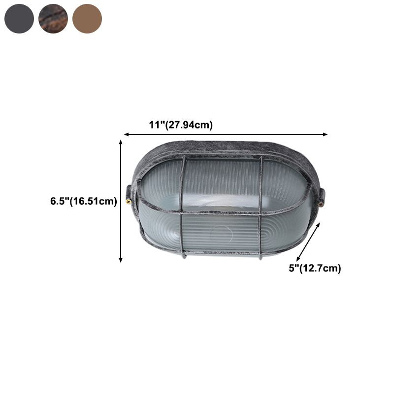 Retro Flush Mount Ceiling Light Bowl Shape Ceiling Lamp for Balcony