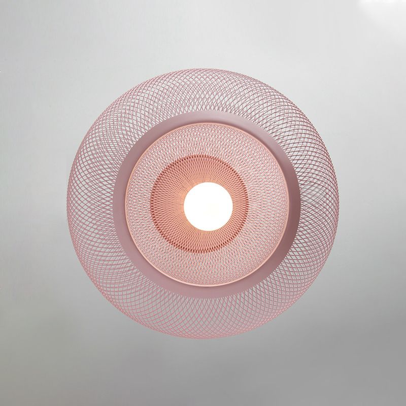 Éclairage à mailles de fil de fer Light Macaron Style 1 Hier Globe Suspension Lumière