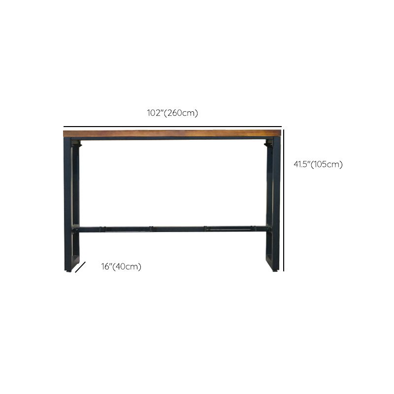 1/2/3/4/5 Pieces Modern Rectangular Pub Table Set Wooden Counter Table with Stools