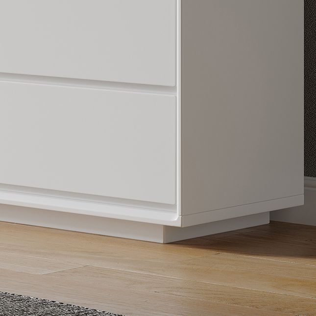 Modern Storage Chest Wooden White/Gray Storage Chest Dresser with Drawers