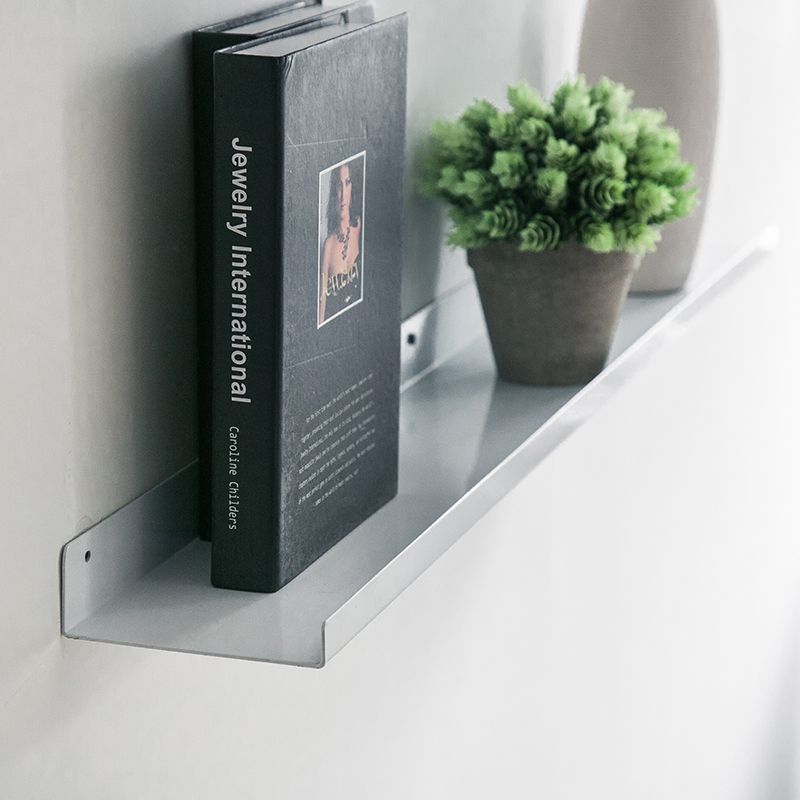 Contemporary Floating Bookshelf Iron 4.7" W Living Room Book Shelf
