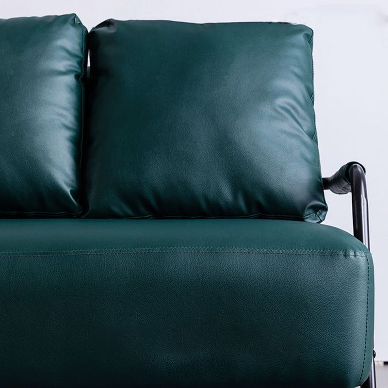 Contemporary Sofa with Bolster Pillows Metal with Four Legs Seating