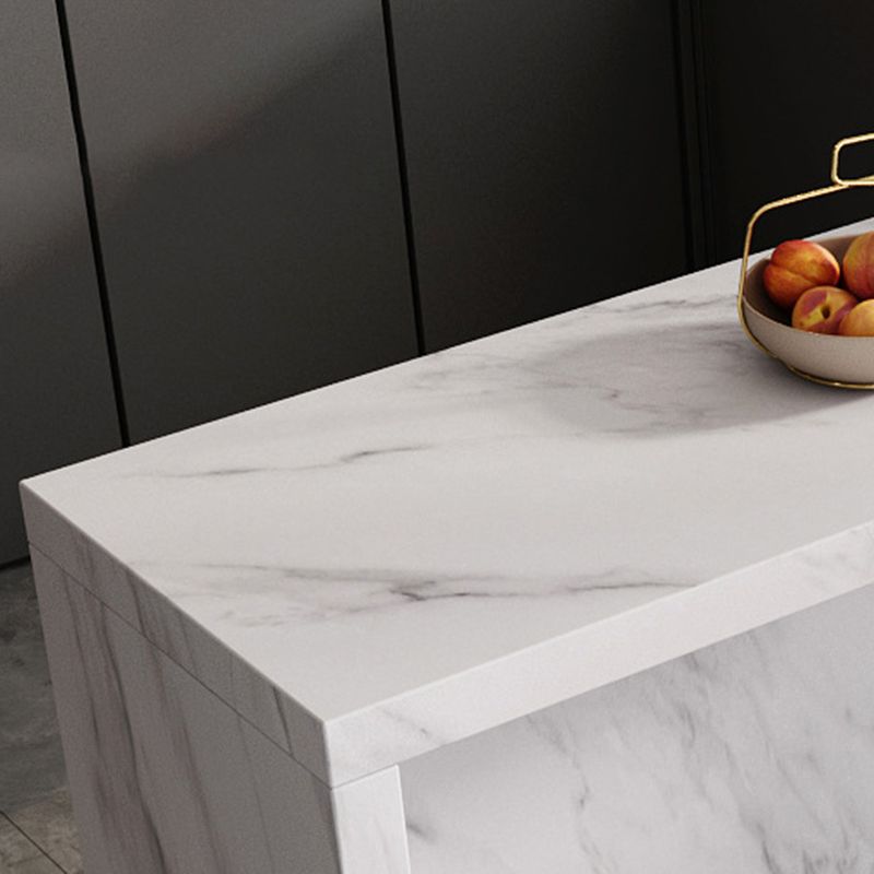 Marble Bistro Bar Height Cocktail Table with Two Legs Bistro Table