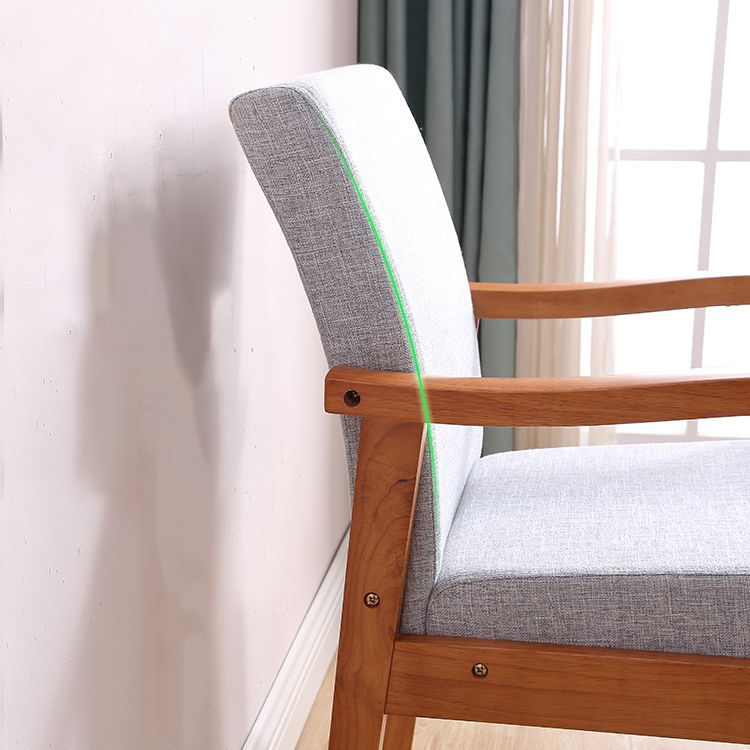 Enkele massieve rug dineren fauteuil gestoffeerde tankstoelen met houten benen