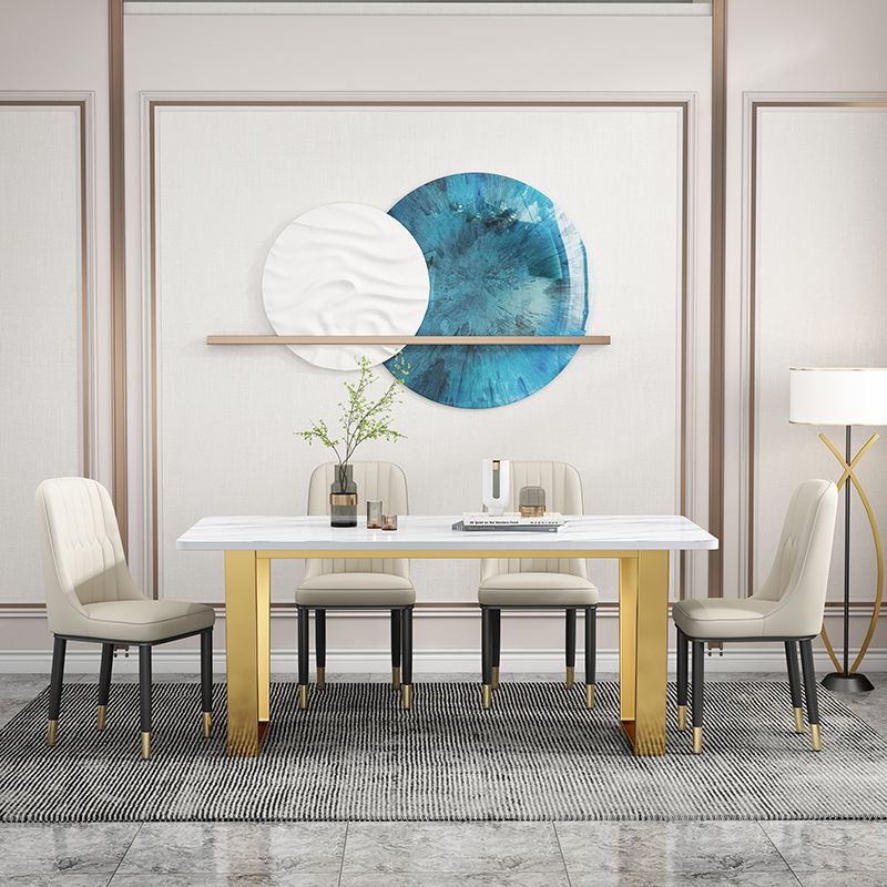 Silla auxiliar escandinava para el hogar, silla de comedor tapizada de metal con respaldo macizo (juego de 2)