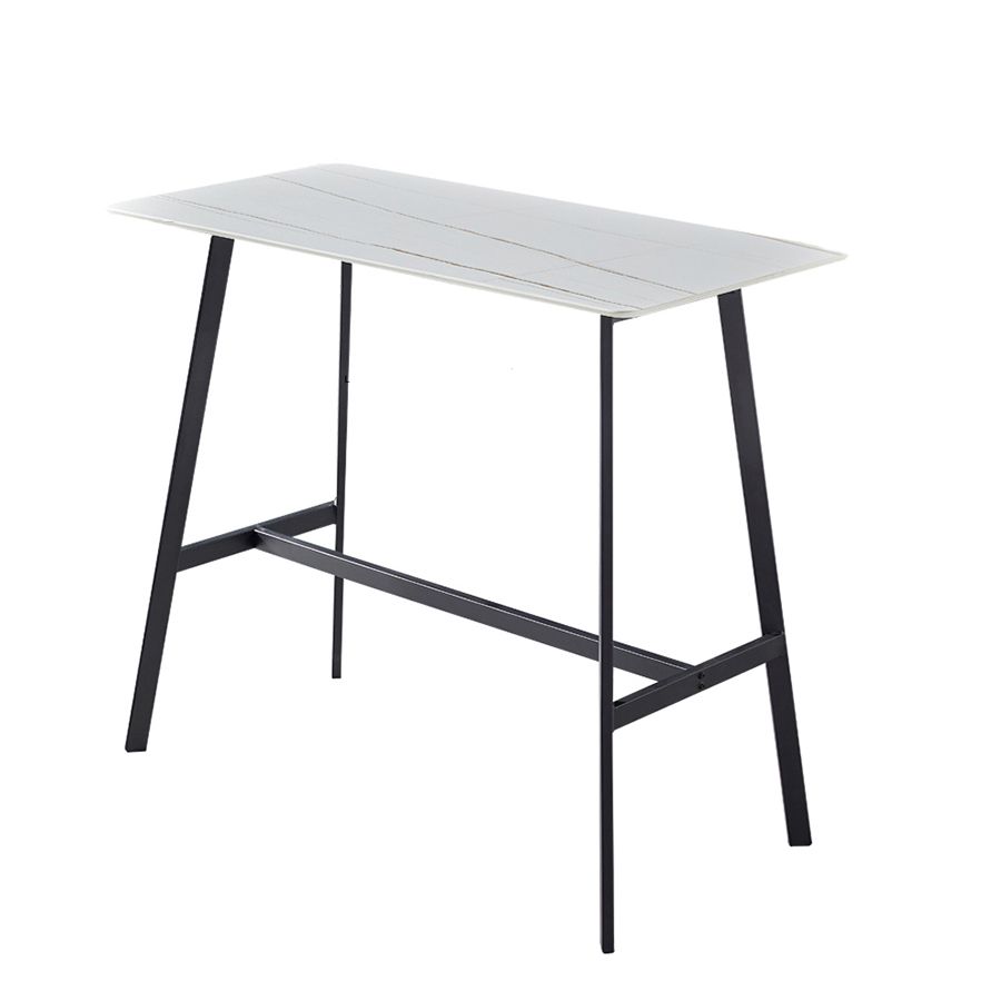 Contemporary Rectangle Bar Counter Table Sintered Stone Dining Table for Restaurant