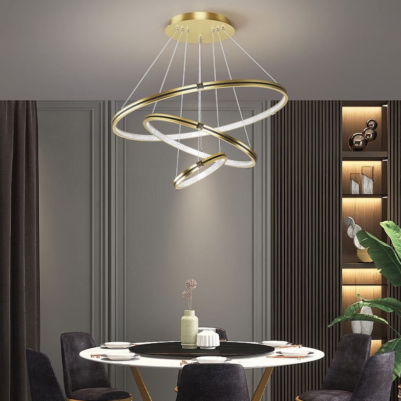 Simplicidad moderna Lámpara de araña orbicular acrílico Luces colgantes para colgantes para restaurante