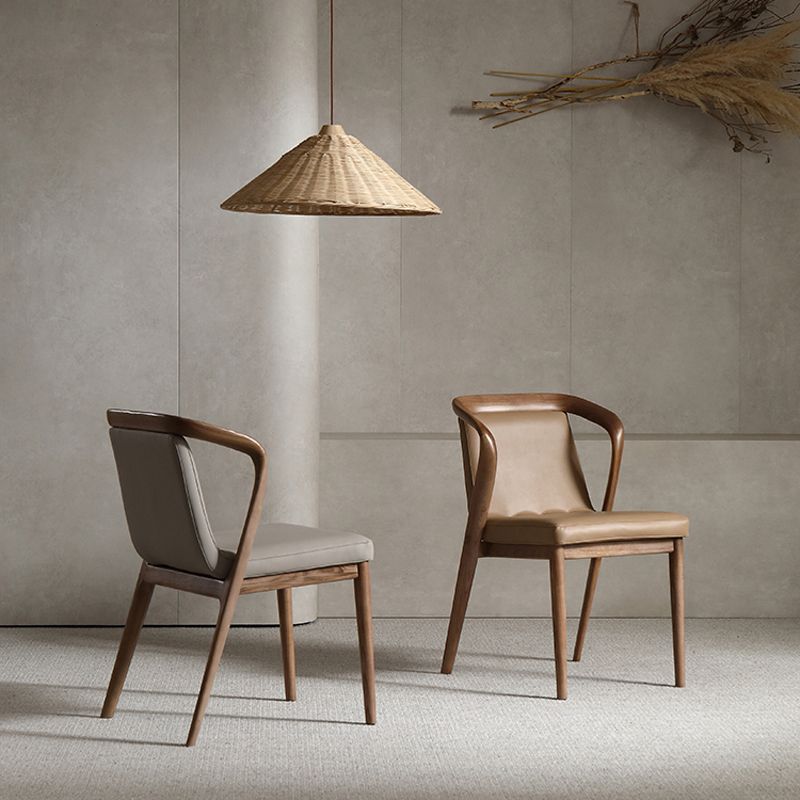 Dining Room Contemporary Side Chair Solid Wood Upholstered Dining Chair