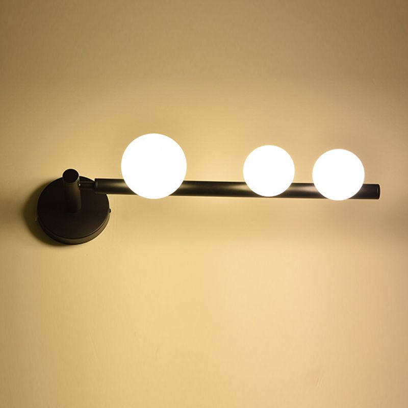 Modern Globe Wall Lamp Glass Multiple-Light Sconce for Bedroom