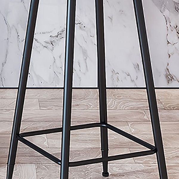 Contemporary Style Bar-stool Round Seat Counter Bar Stool with Metal Legs