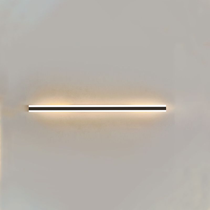 Black LED Wall Lamp in Modern Minimalist Acrylic Linear Wall Light
