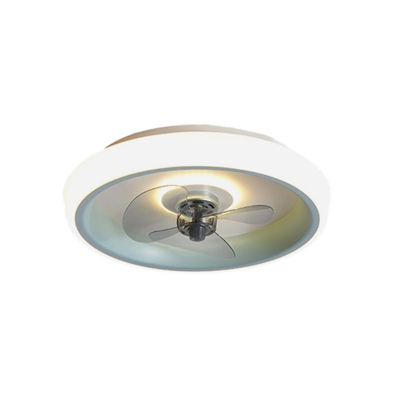 Polish Finish Fan with Light Modernism 3-Blade LED Ceiling Fan for Foyer