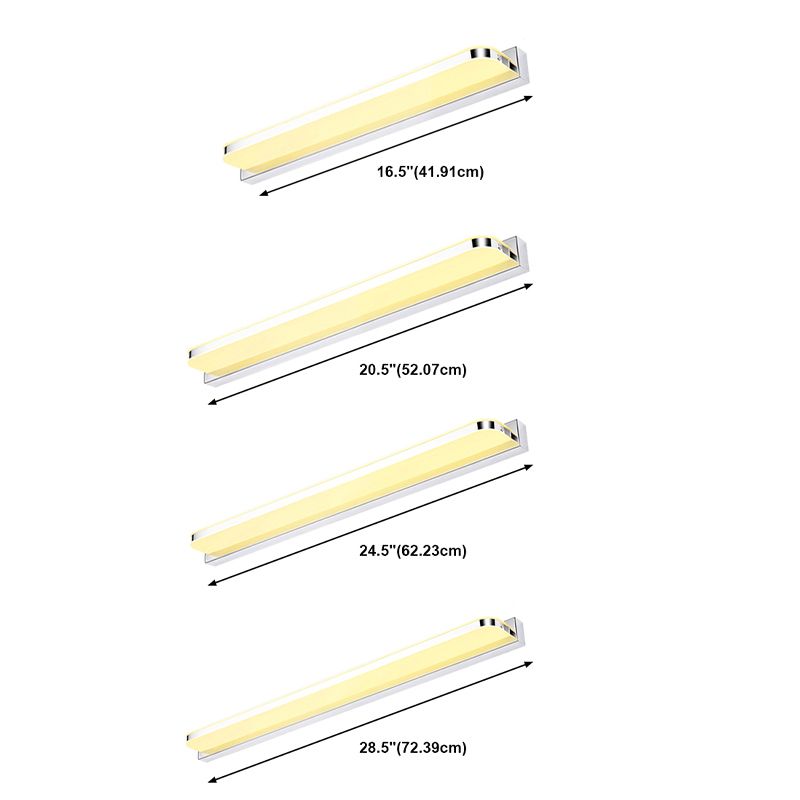 Luz de tocador LED moderno Simple Long Forma de forma frontal de forma frontal para el baño