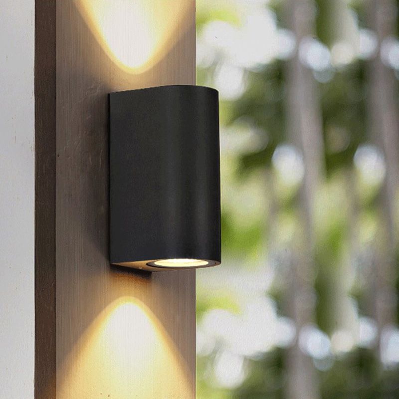 Modern Minimalist Style Cylinder Up and Down LED Wall Sconce Metal Wall Mounted Lamps